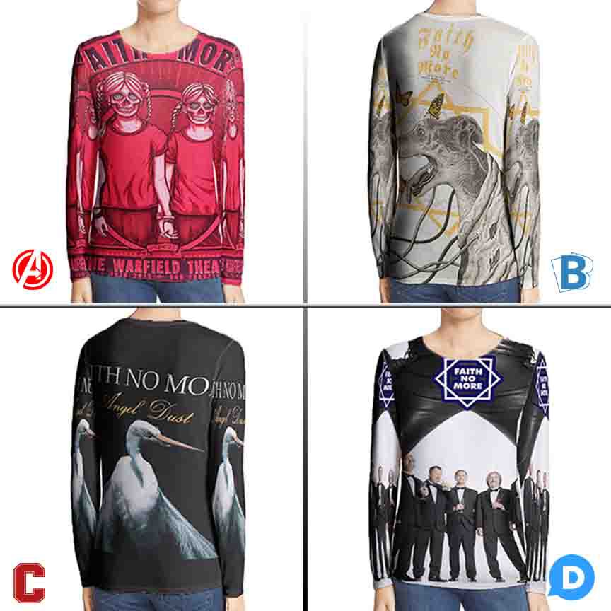 Kaos Tangan Panjang Kaos Faith No More Tshirt Fullprint Bahan Polyester Jersey Faith No More Band