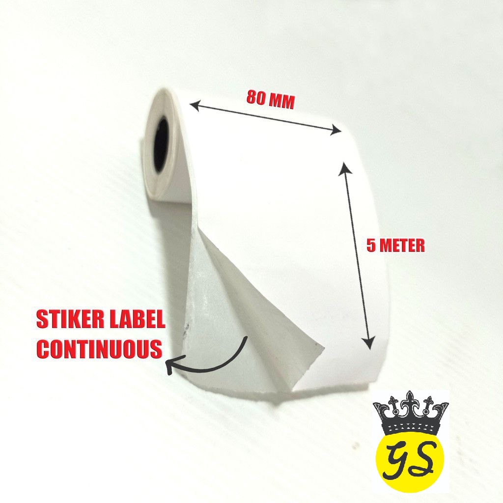 

Label Thermal Stiker 80x50 Label Sticker Continuous 80 x 50