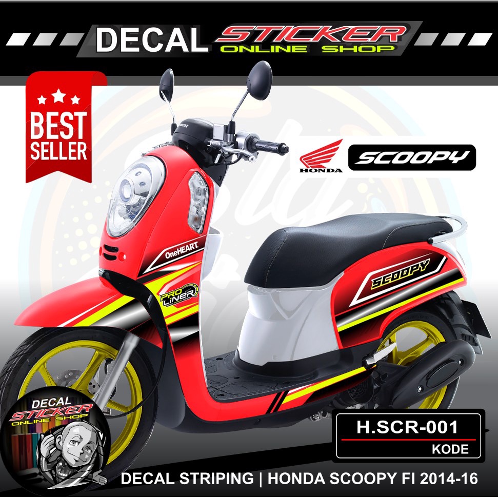 Striping SCOOPY  Fi/2014-2016/Custom racing Keren