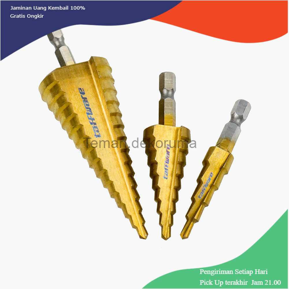 TD-DFA Taffware Mata Bor Spiral Titanium Coated 3PCS