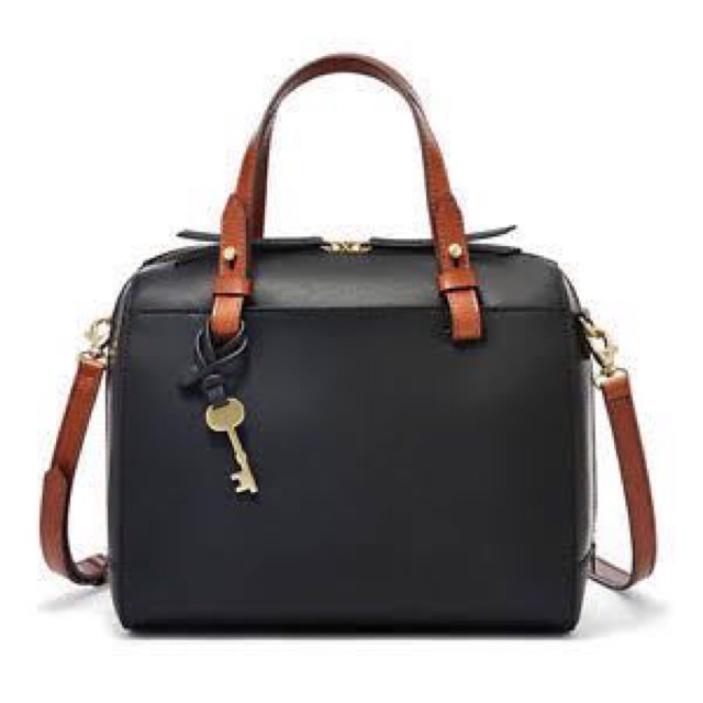 Tas fossil satchel rachel black original