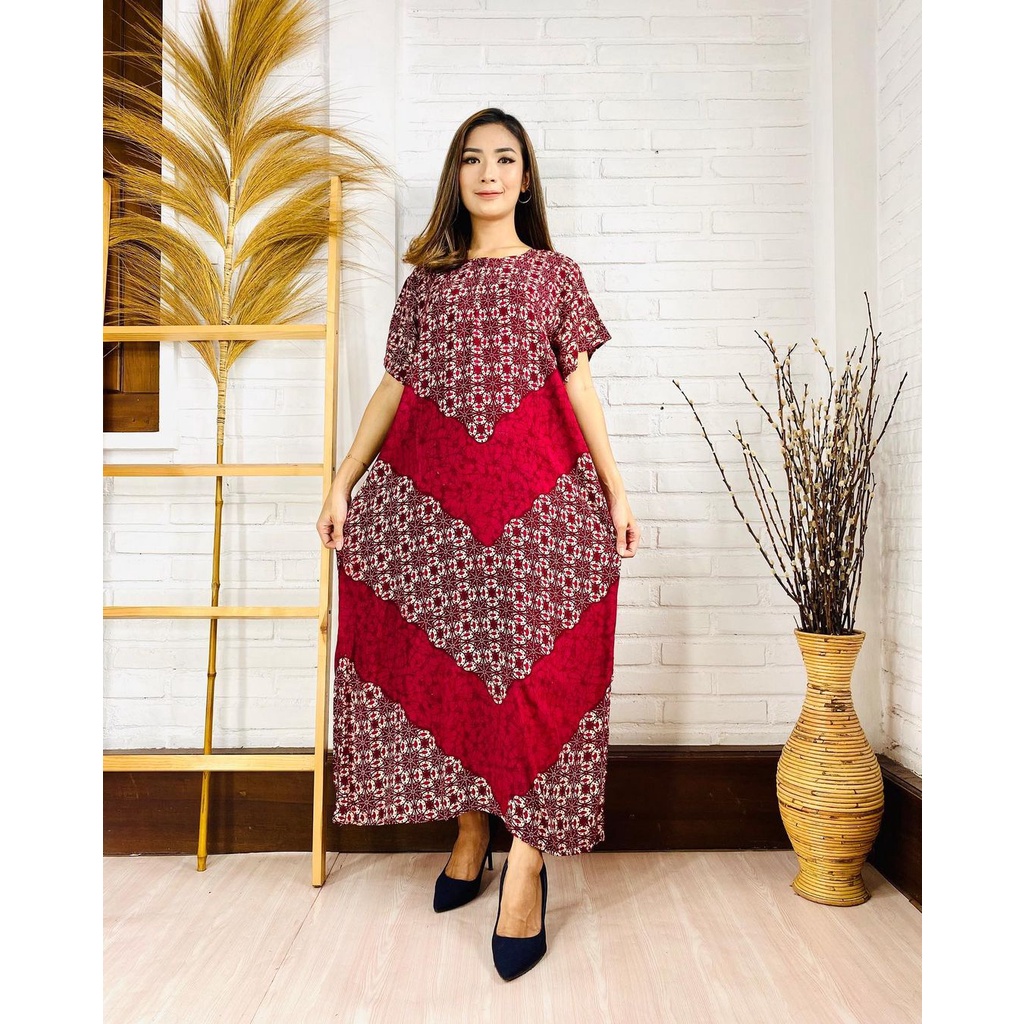 Daster Batik Murah Baju Tidur Batik Murah Adem Nyaman Daster Batik Pekalongan Daster Yukensi-Kalawong-Pink