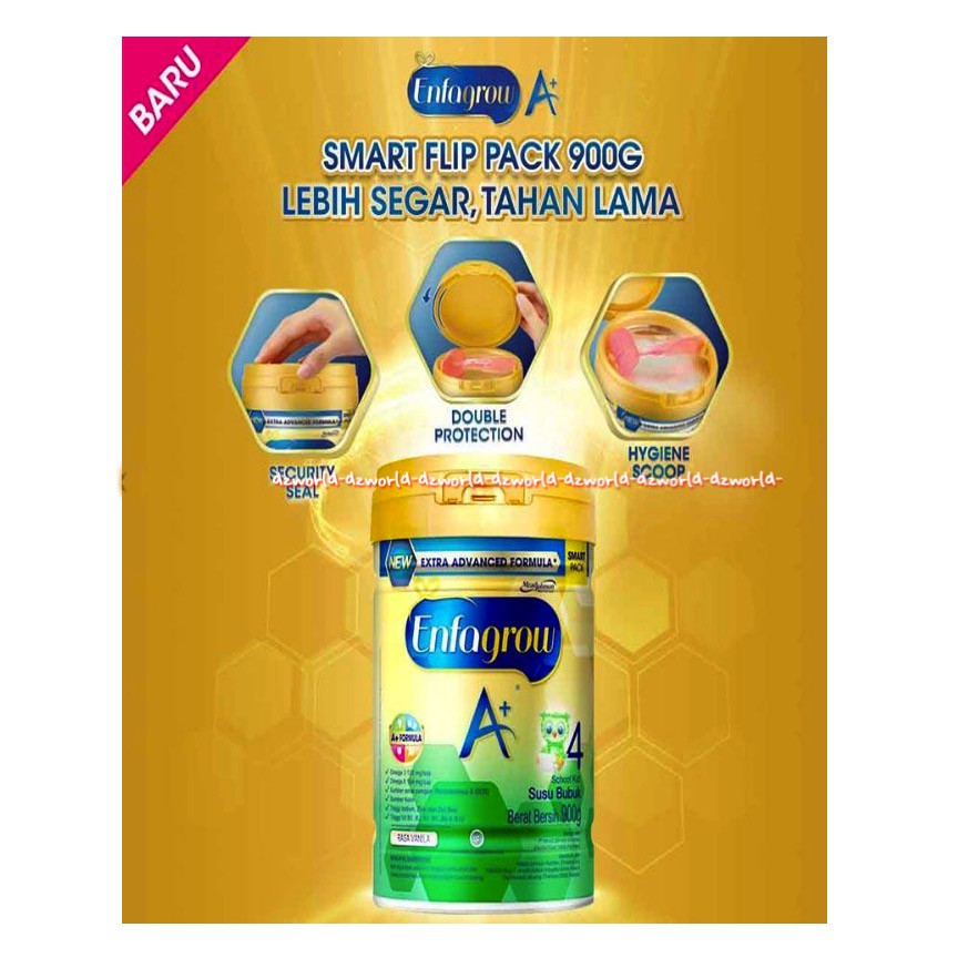 Enfagrow A+4 Susu Pertumbuhan 800gr Untuk Anak 3-12 Tahun Rasa Vanila Enfa Grow Bubuk