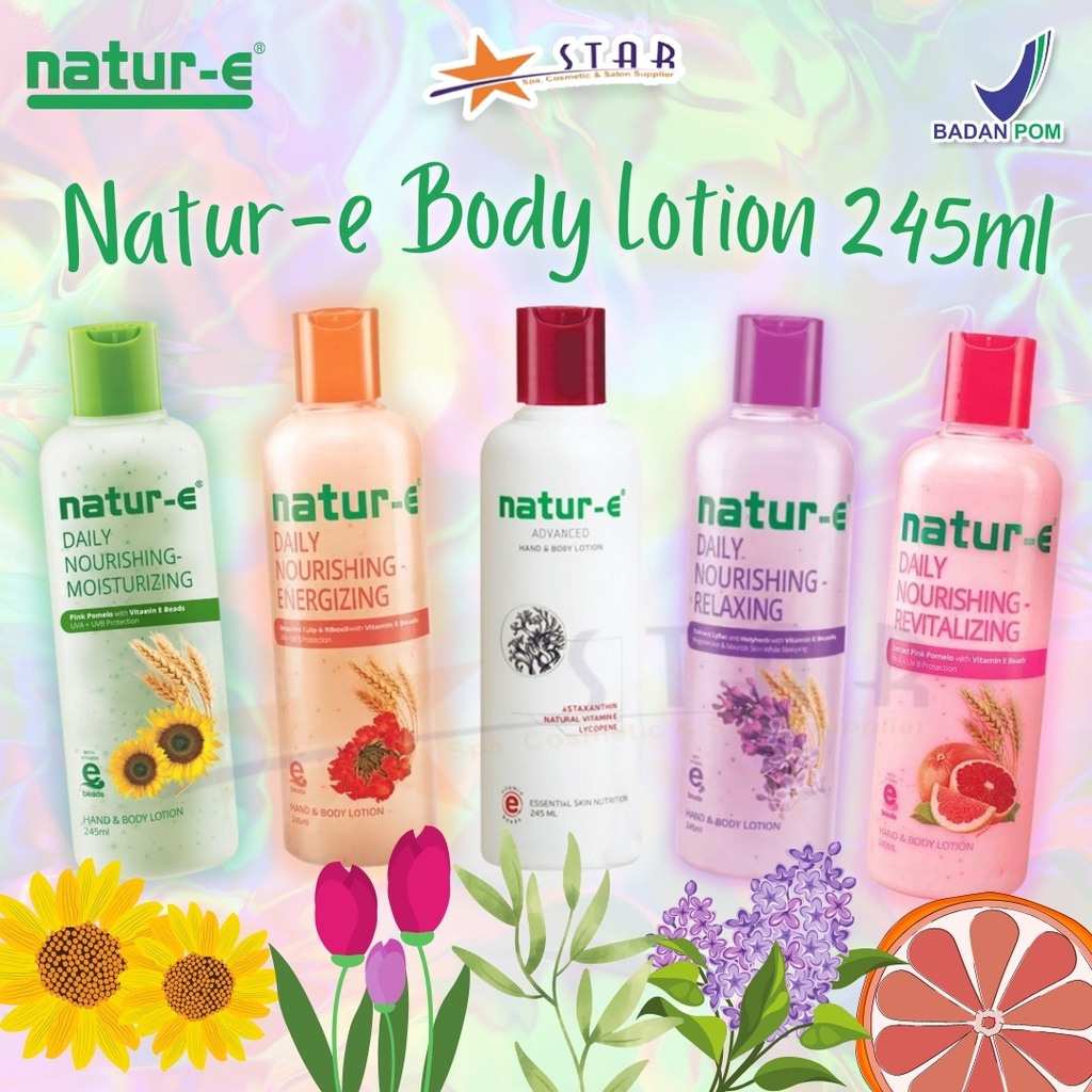 Natur e hand body lotion 245ml/natur-e hand body moisturizing,revitalizing,energezing,relaxing,advan