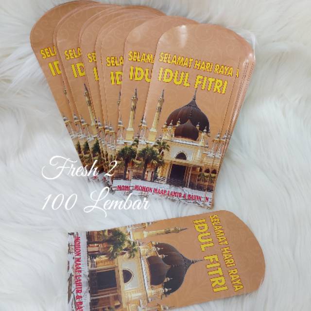 

Angpao lebaran motif mesjid 100 lembar