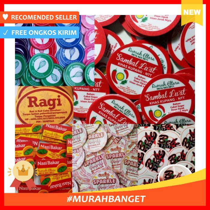 

Sticker Label Promosi Waterproof Tebal (Desain Gratis) - Pengikat & Perekat - Stiker