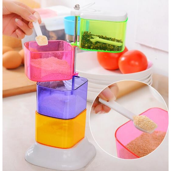 Tempat Bumbu 4 lucu rota | Unik, bisa diputar, modern