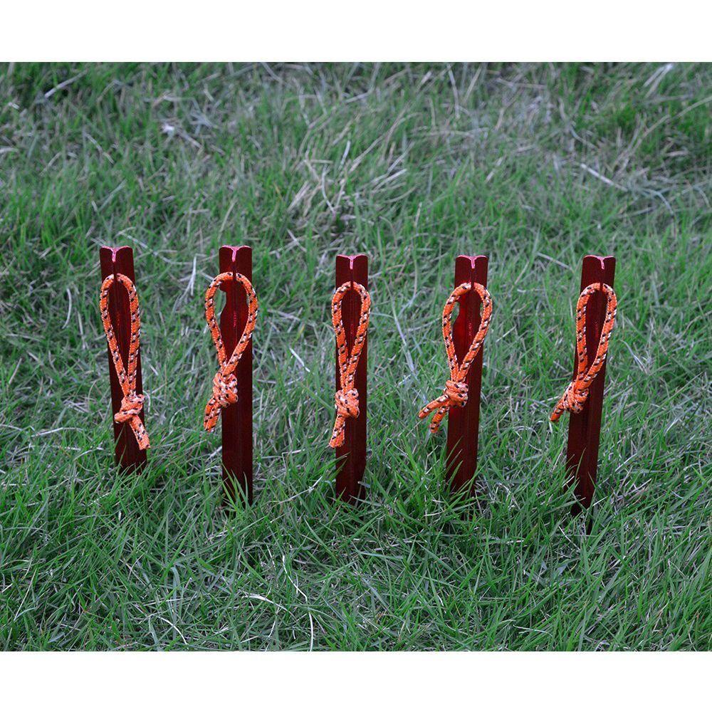 CHOOKYY 5/10pcs 18cm Pasak Tenda Pasak Camping Merah Aluminium Alloy Segitiga