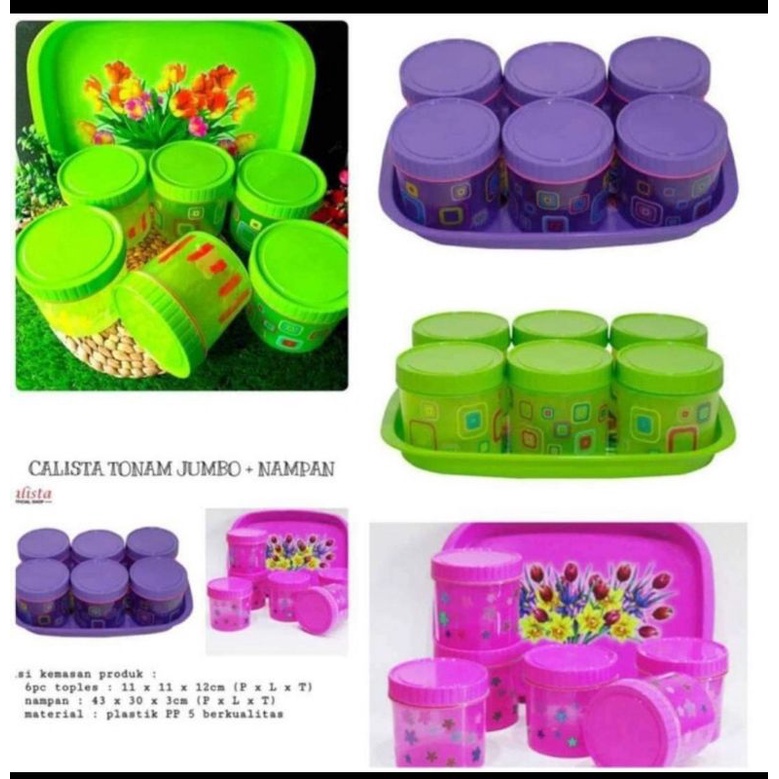 Jual Tonam Toples Nampan Calista Toples Set Sealware Warna Indonesia Shopee Indonesia