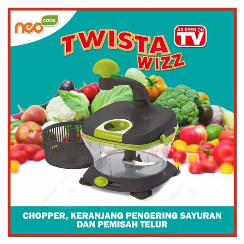 Chopper Manual Untuk Menghaluskan Bumbu & Daging - Twista Wizz Chopper Manual