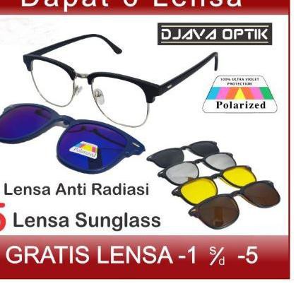 1A Kacamata Minus, Frame Kacamata Clip On 5 Lensa Minus Antiradiasi Komputer,Kacamata Hitam Pria Wan