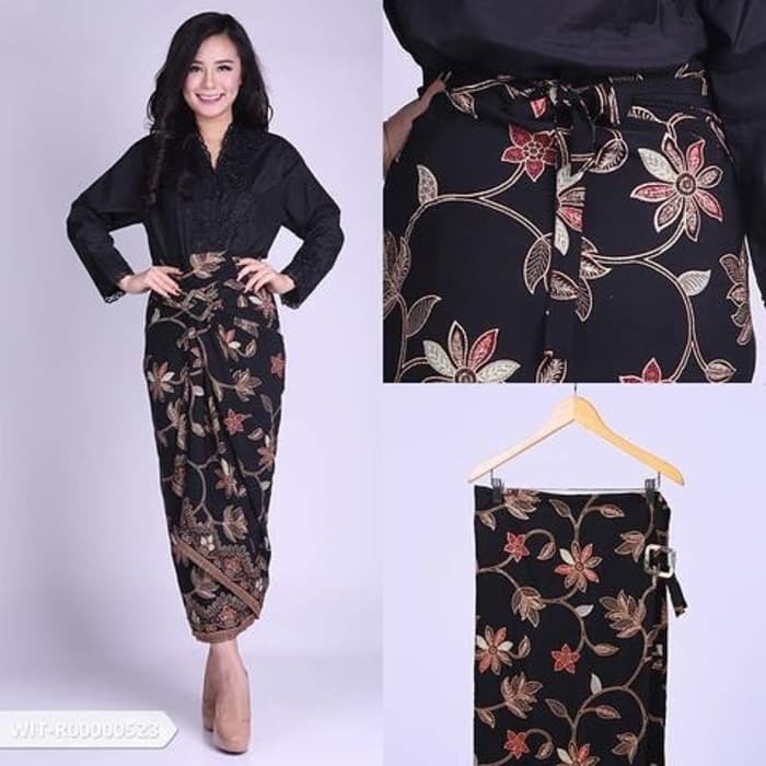 Kain Rok Lilit Bawahan Kebaya Ircilia black