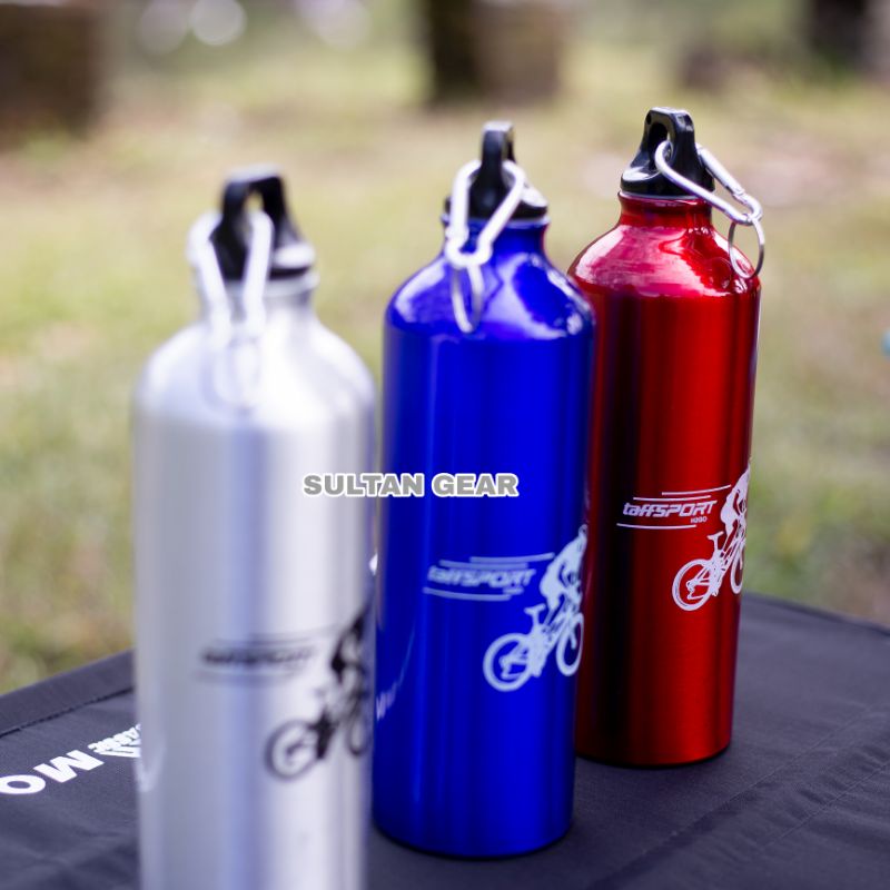 Botol Minum Aluminium 750ml Karabiner / kantong air / Botol air minum 750ml