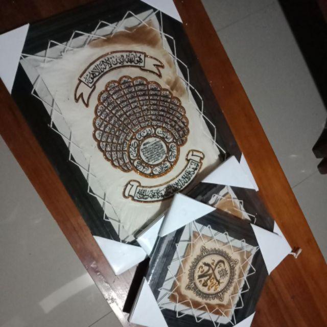 1 Set Kaligrafi / Dapat 3/bahan Kulit Kambing