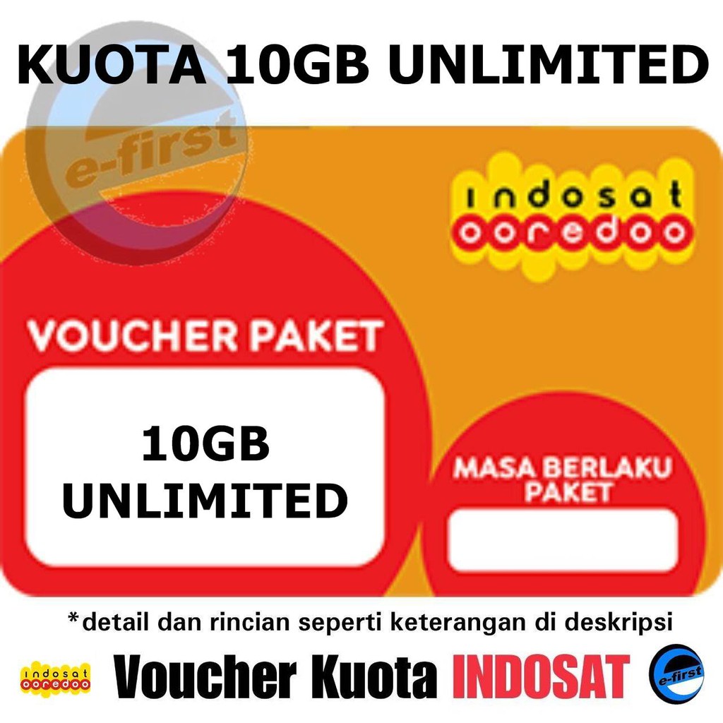 Voucher Vocer Fisik Isi Ulang Kuota Data Internet Indosat Im3 10gb Unlimited Shopee Indonesia