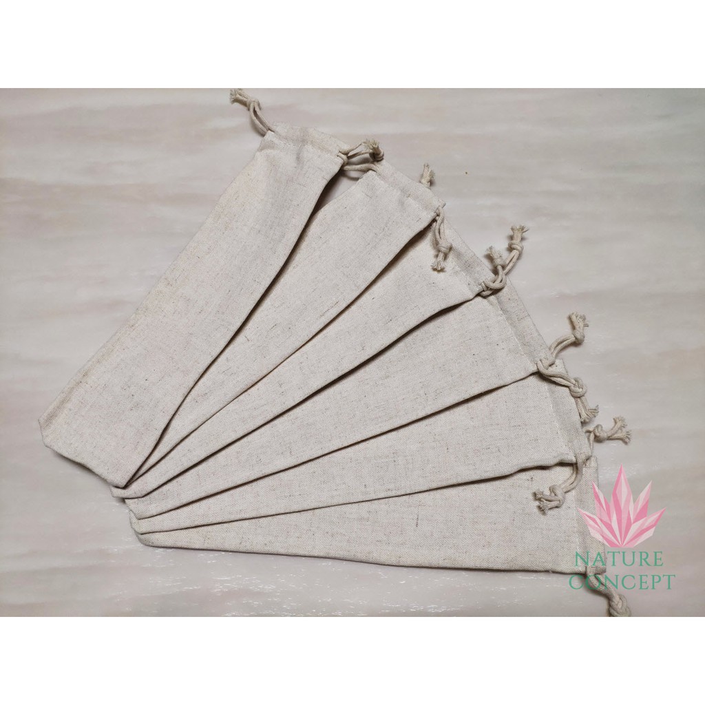 Kantong Sedotan Stainless Kanvas TERMURAH - Straw Pouch, canvas pouch bag