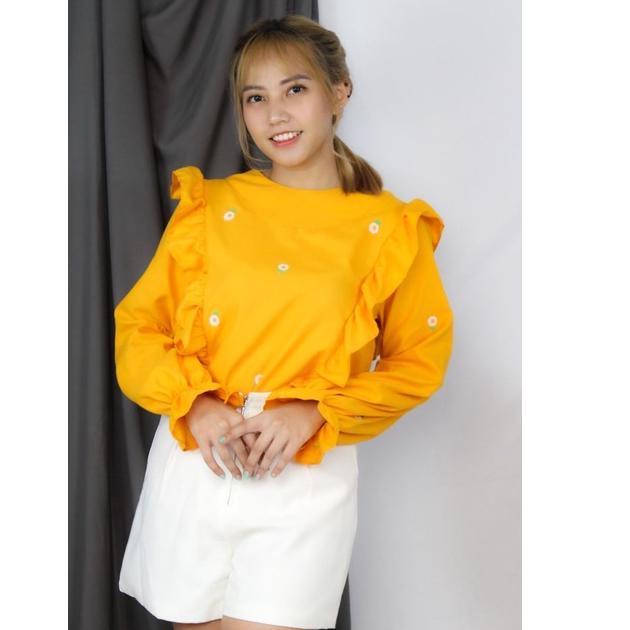 Serbuuuu.. AB Ezra Daisy Blouse Baju Blus Pakaian Atasan Wanita Perempuan Cewek Dewasa Remaja Abg Mo