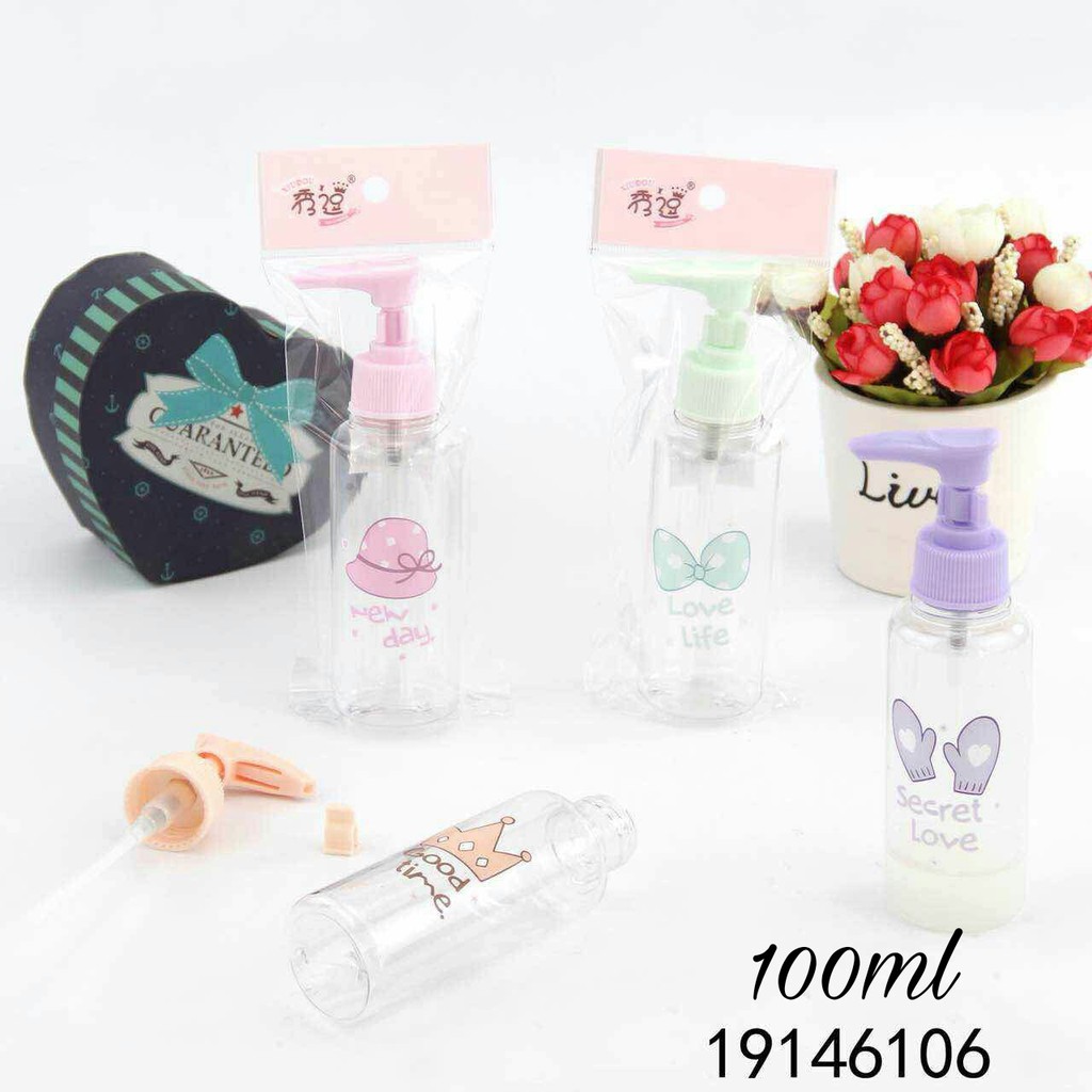 Botol Pump topi Botol Sabun 100ml 9146106 tutup putih/warna