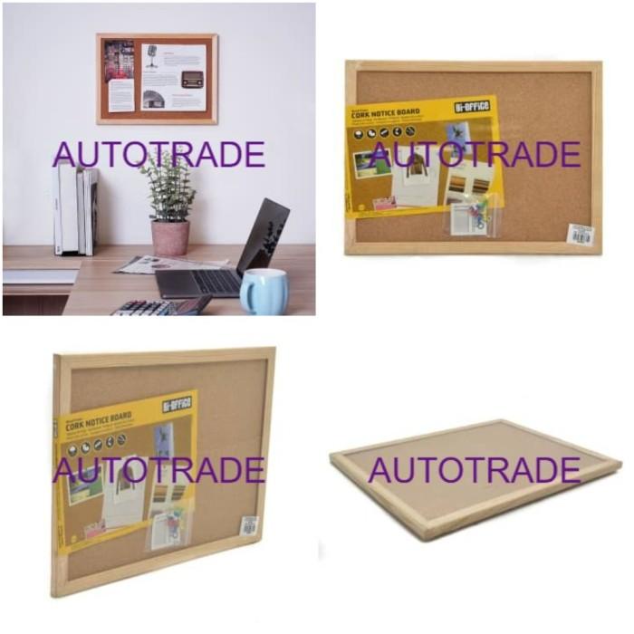 

Nov | Bi-Silque Cork Pin Board / Papan Mading Kayu Fibre 60X45Cm Serbaguna