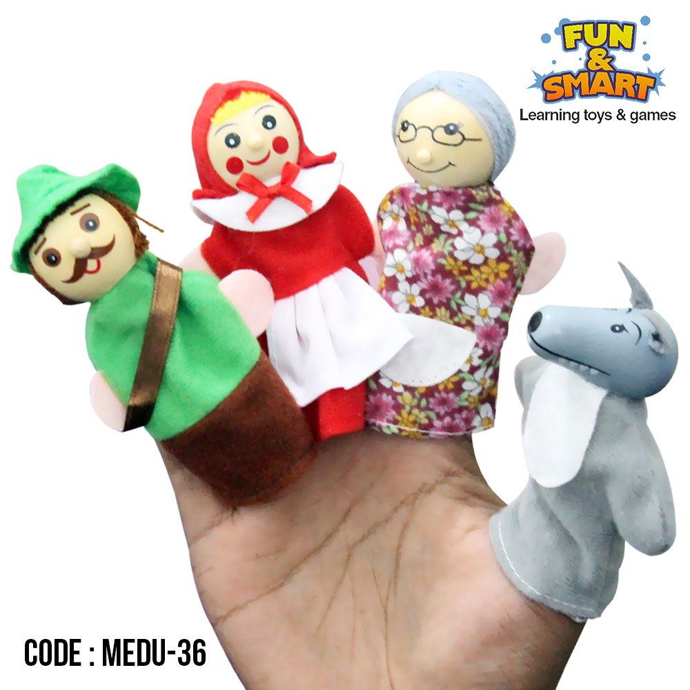 MAINAN STORY TELLING BONEKA JARI LITTLE RED RIDING HOOD (MEDU-36)