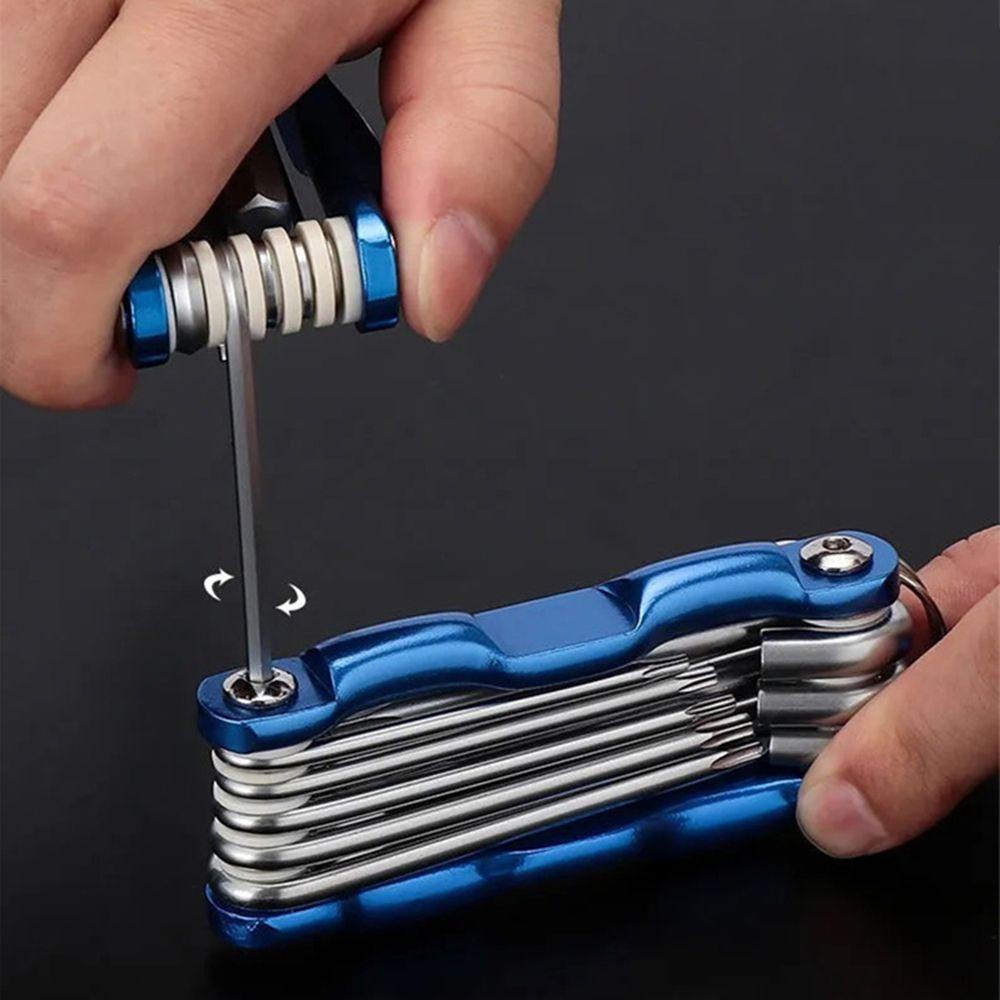 Solighter Kunci Sok Allen Lipat Serbaguna Alat Perbaikan Rumah Tangga Hex Key Wrenches Hand Tool Hexagonal Torx Wrenches