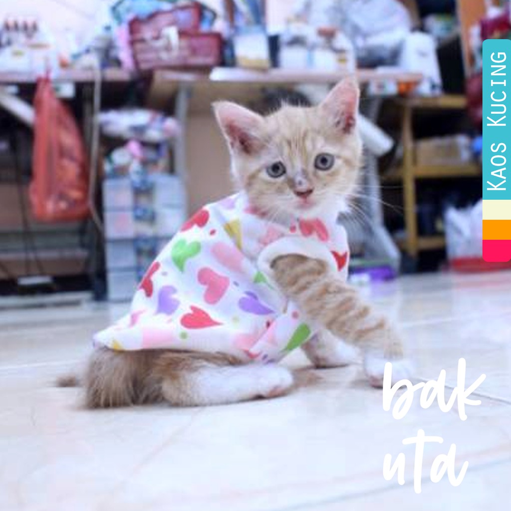 Kaos lope-lope model simple lucu untuk kucing dan anjing / baju kucing murah size S-XL