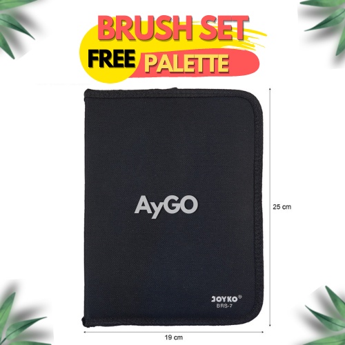 

JOYKO BRUSH SET / 12 KUAS LUKIS SET + PALLETE FREE STORAGE BAG / JOYKO BRS-7 RB9