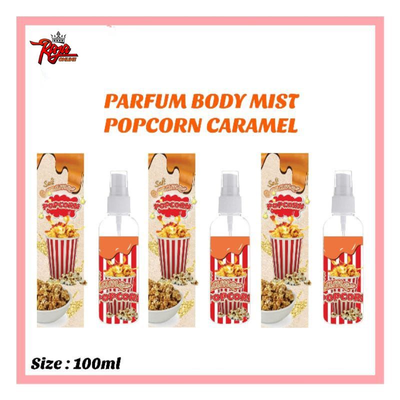 PCP100 - Parfum Baju 100ml Salted Caramel Popcorn Body Mist