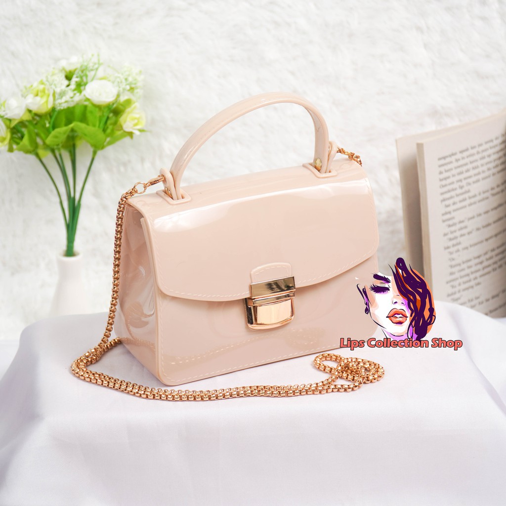 Tas Wanita Jelly Gelly Glossy Import