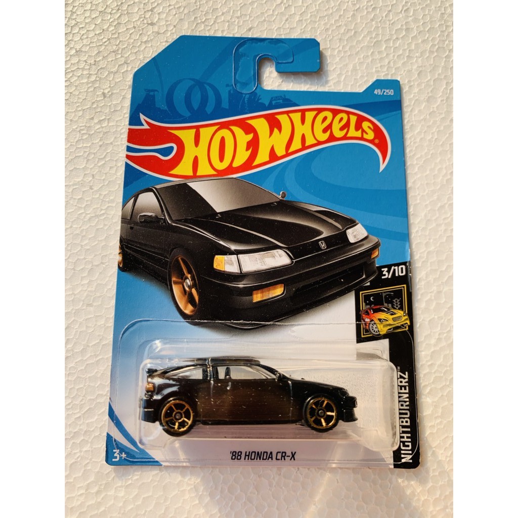 HOT WHEELS HOTWHEELS '88 HONDA CR-X HITAM NIGHTBURNERZ DIECAST MOBIL HOTWIL HOTWEELS LANGKA MURAH