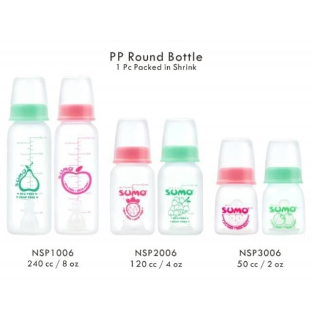 SUMO NINIO NSP ROUND BOTTLE BOTOL SUSU SUMO NINIO DOT BULAT BELLASHOP