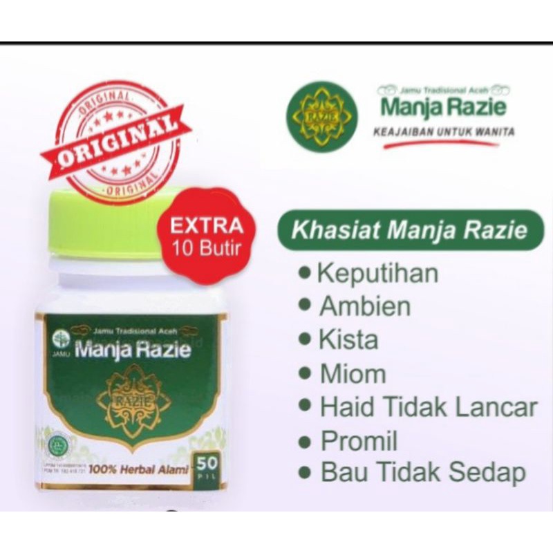 Original BEST SELLER Manja Razie Manjakani Razie Original Obat Ampuh Keputihan Obat Kista Miom