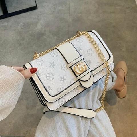 Tas Selempang Gucci Wanita Terbaru Slingbag Tali Rantai Import Korea