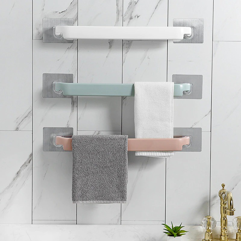 Rak Gantungan Dapur Handuk Kamar Mandi Bathroom Towel Holder Hook 43CM Perekat