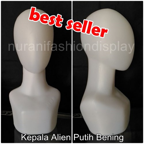 Patung Manekin Kepala Alien Putih  kepala wanita alien manekin alien Patung alien Wanita Dewas