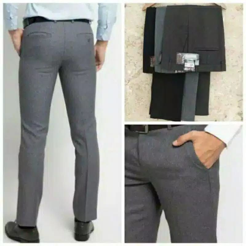 CELANA KANTOR FORMAL PRIA SLIMFIT BAHAN DASAR KAIN WOLL KUALITAS