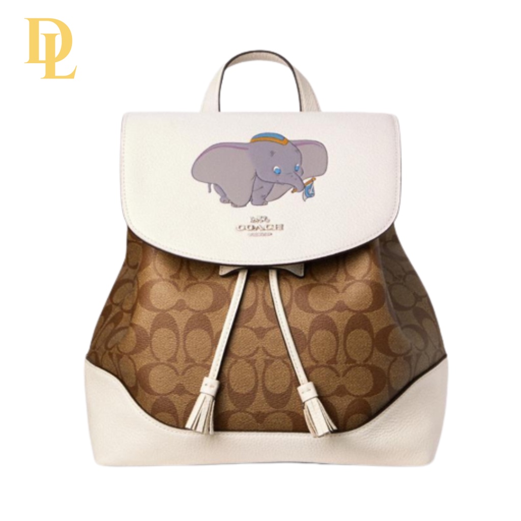 Disney X Coach Elle Backpack In Signature Canvas With Dumbo (91121)