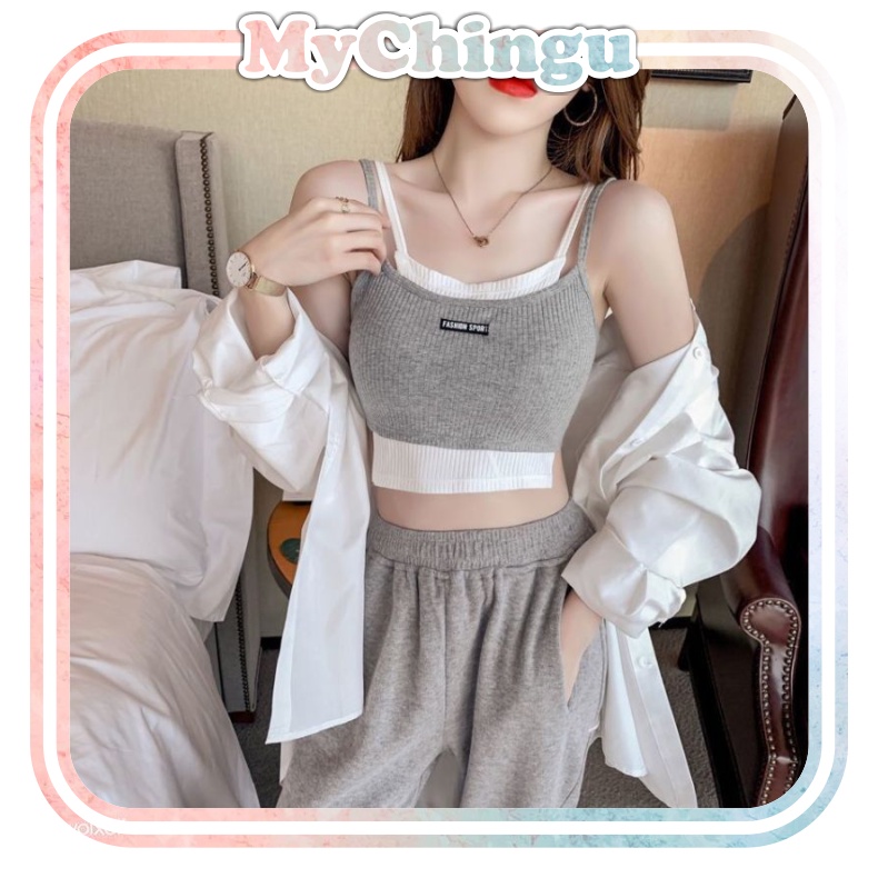 ❀ Chingu ❀ PW138 COD Bra Wanita Fashion Simple Nyaman Tanpa Kawat All Size Import Surabaya