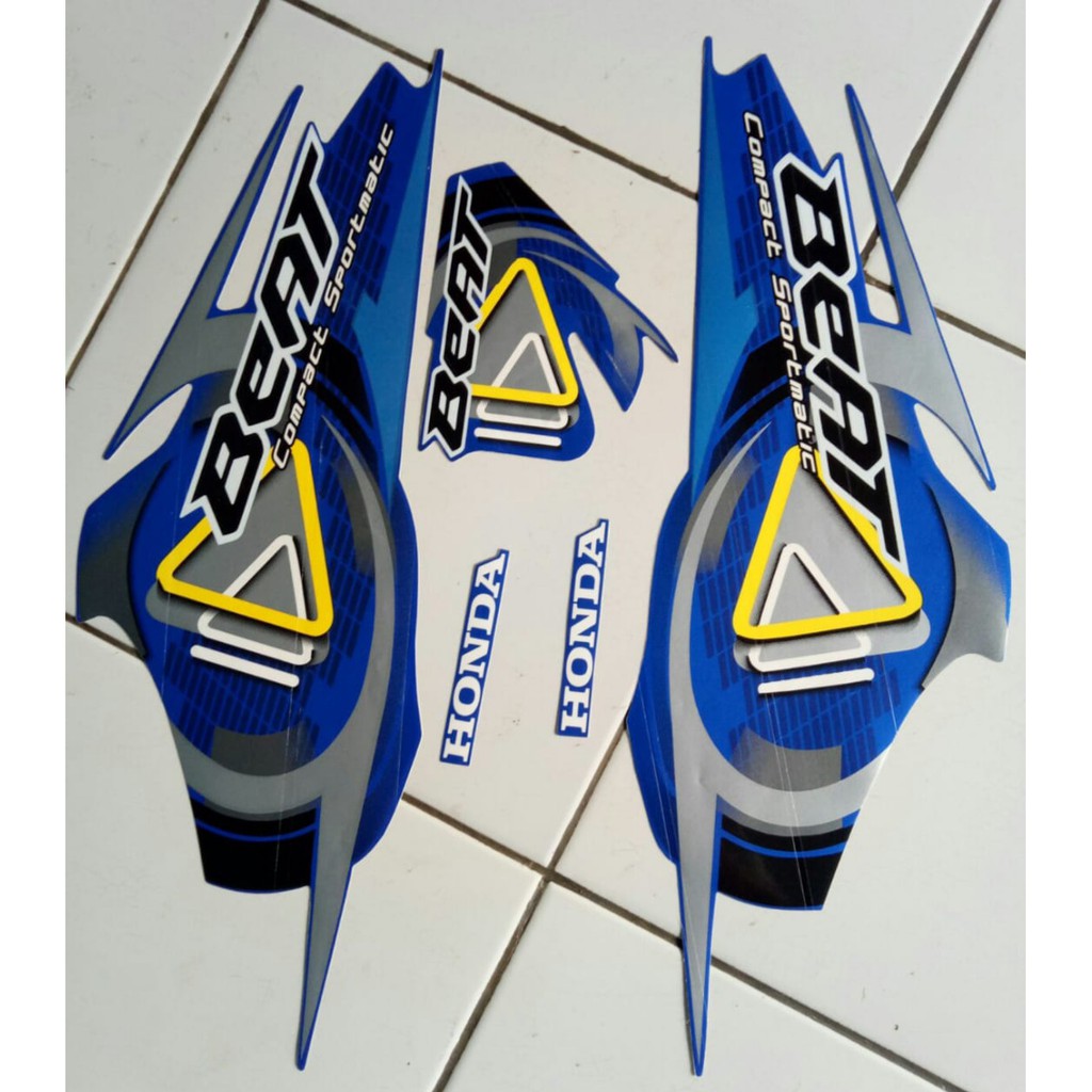 stiker lis les body motor honda beat karbu 2010
