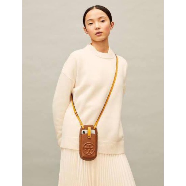 tory burch Perry Bombe Phone Crossbody Moose/ tas tory burch ori