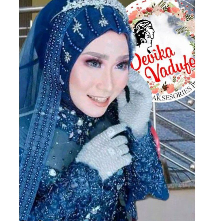 jilbab sleyer pengantin pesta besanan #slayerveilmutiara