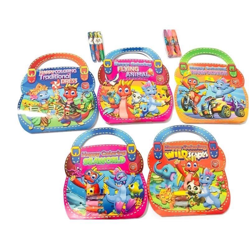 

Buku Mewarnai Mode Tas Funcy Free 3 Crayon