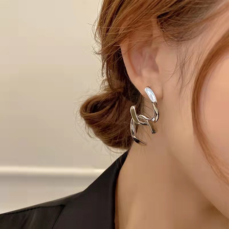 Anting Bentuk Salib Bahan Logam Untuk Wanita