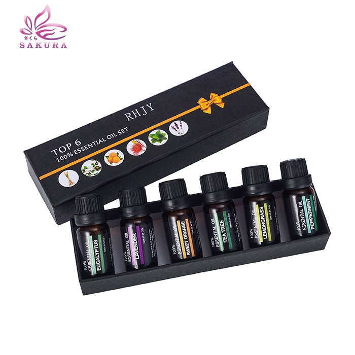 Oil aromaterapi paket 6 PCS Minyak Aromaterapi esensial Oil 10 Ml - SOSOYO