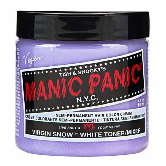  cat  rambut  Manic Panic Virgin Snow White Toner Shopee 