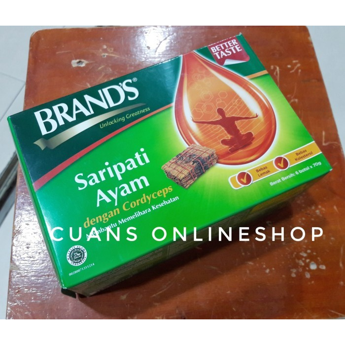 

BRANDS Essence Of Chicken With Cordyceps. Sari Pati Ayam Pack Isi 6's