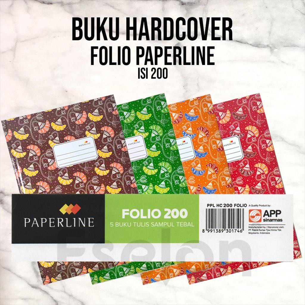 Jual Buku Tulis Hardcover Folio Paperline 200lembar / Folio 200lbr ...