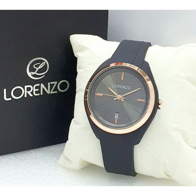 JAM TANGAN WANITA LORENZO RUBBER  ORIGINAL