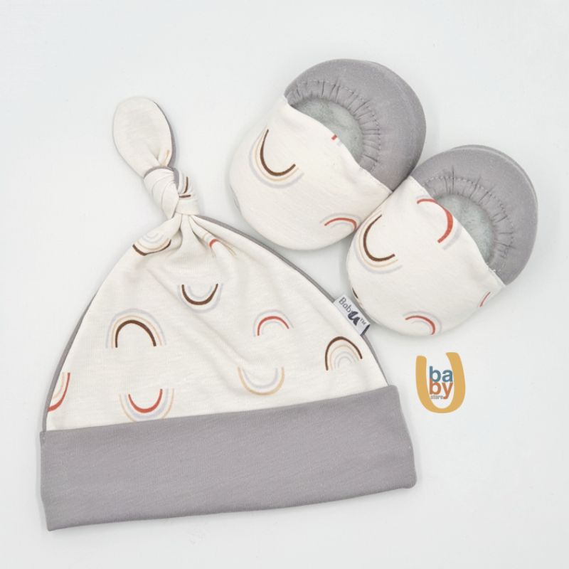 BabyU Yobo Set Topi + Sepatu Bayi Motif Random