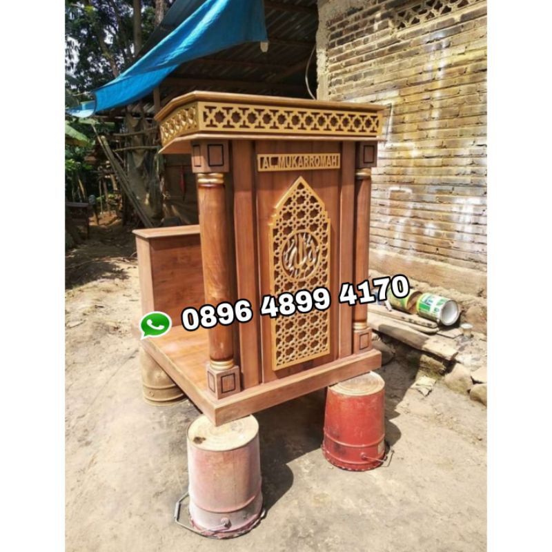 mimbar masjid minimalis jati mimbar pidato furniture jepara